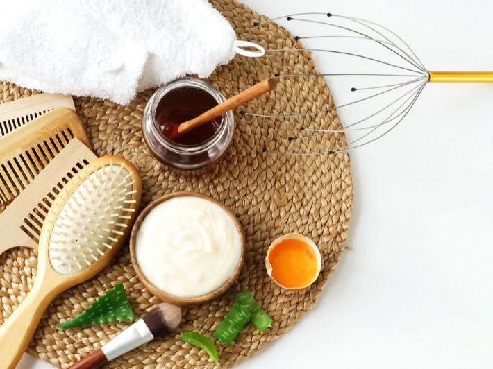ماسكات لتطويل الشعر بالبيض