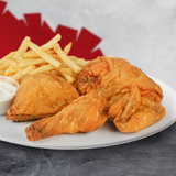 البروستد المكشكش: قطع الدجاج المقرمشة مع البطاطس، يمكنك اختيار الحراق أو العادي.