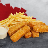 سمك فيليه: قطع الفيليه المقلية بالتتبيلة الخاصة مع البطاطس المقرمشة.