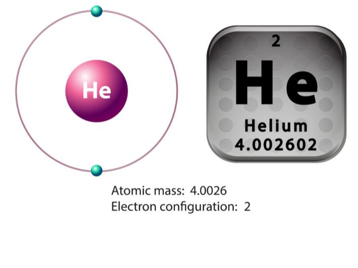 كم عدد إلكترونات التكافؤ للهيليوم؟