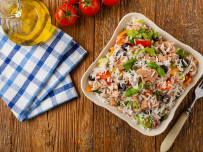 طريقة طبخ التونة مع الأرز
