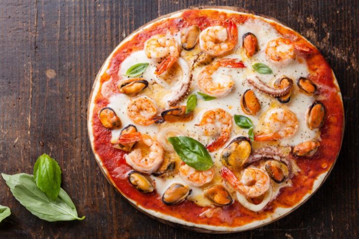 وصفة بيتزا بفواكه البحر