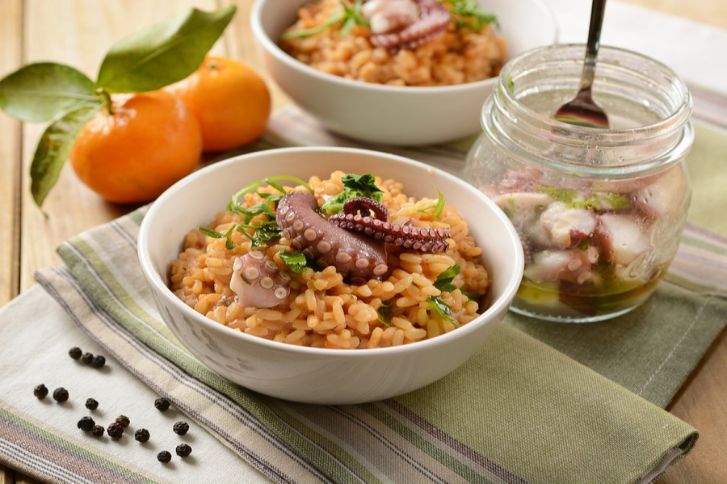 طريقة طبخ الأخطبوط بالأرز
