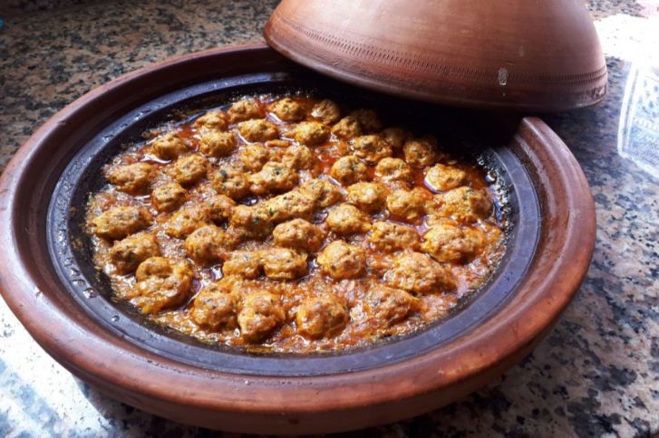 طاجين الحوت باللحم المفروم