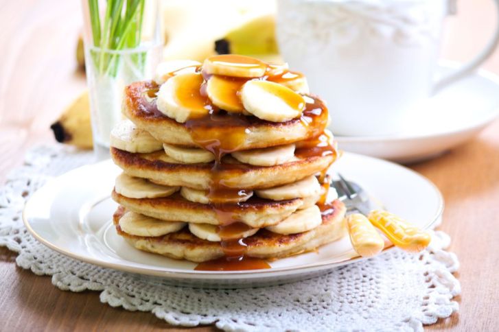 طريقة تحضير بان كيك الموز بدون بيض