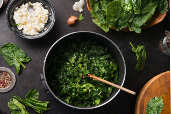 طريقة طبخ السبانخ بدون لحمة