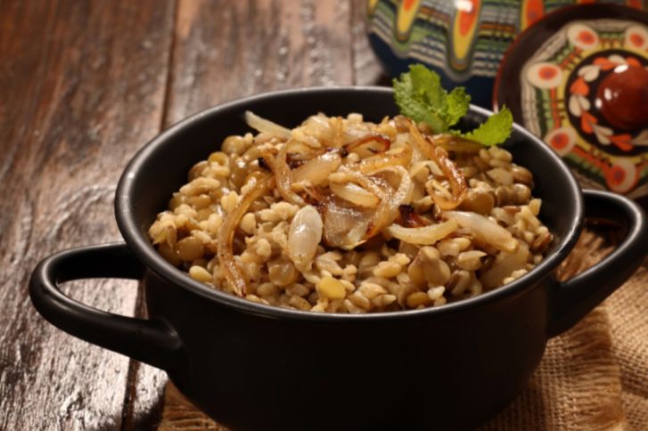 طريقة عمل المجدرة اللبنانية بالبرغل