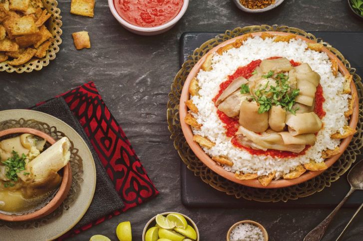 طريقة عمل فتة الكوارع بالخل والثوم