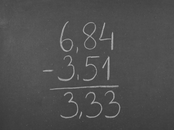 كيفية طرح الأعداد العشرية