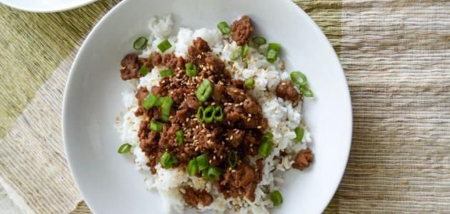 طريقة الأرز باللحم المفروم