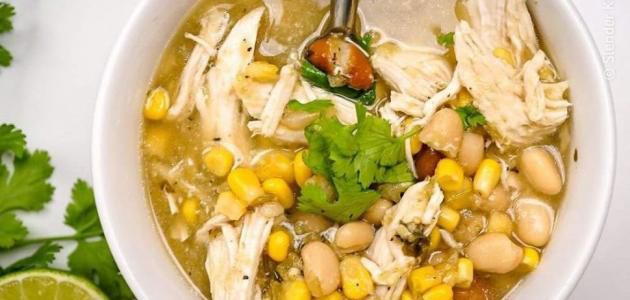 طريقة عمل الشوربة البيضاء بالدجاج والذرة