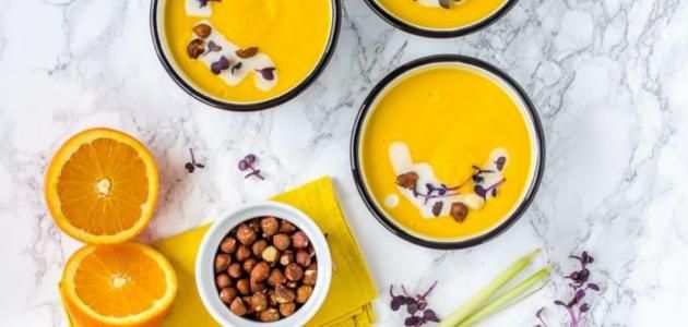 طريقة عمل شوربة الجزر والبرتقال