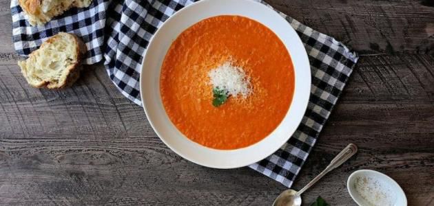طريقة عمل شوربة الفلفل الرومي