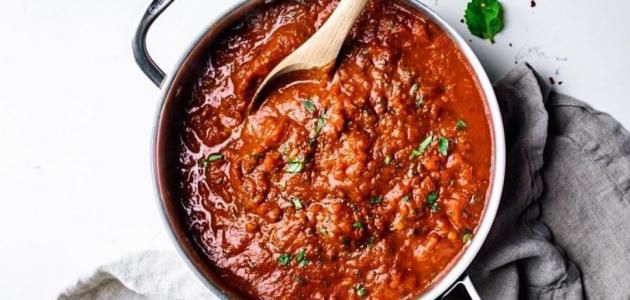 طريقة عمل صلصة البوتانيسكا مع الأرز البني