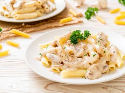 معكرونة بالكريمة، بنكهة مضبوطة