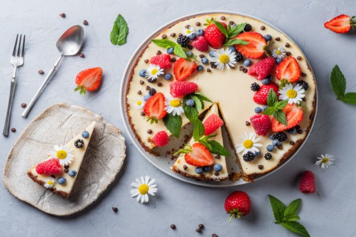 خطوات تحضير التشيز كيك البارد بالجبنة الكيري